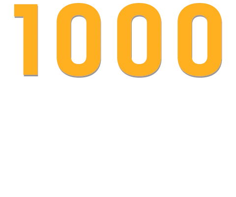 Иконка/изображение с числом 1000 (возможно, клиентов) Число 1000